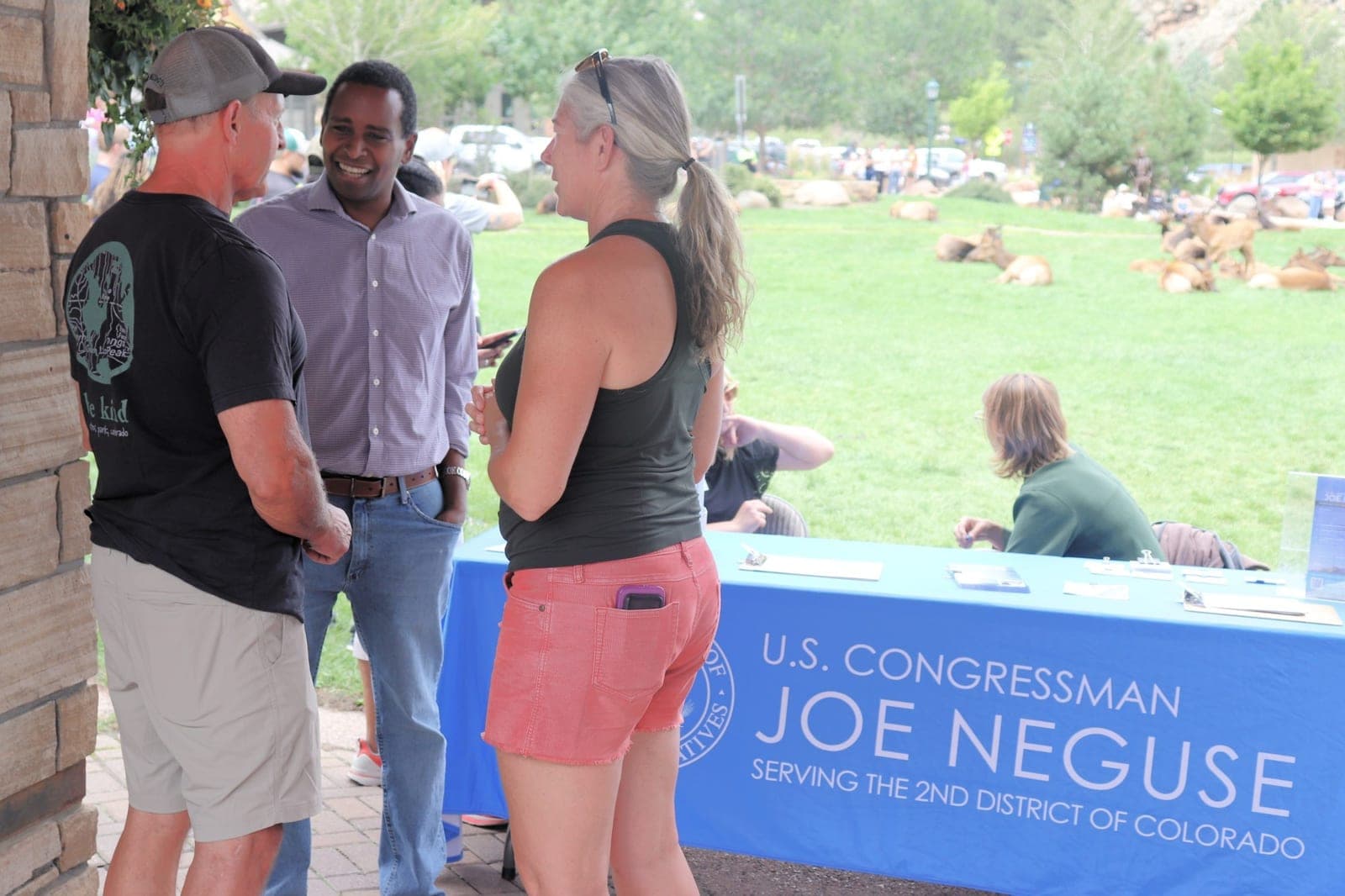 Rep. Joe Neguse, Estes Park, safety campus, bond park, dannels fire station