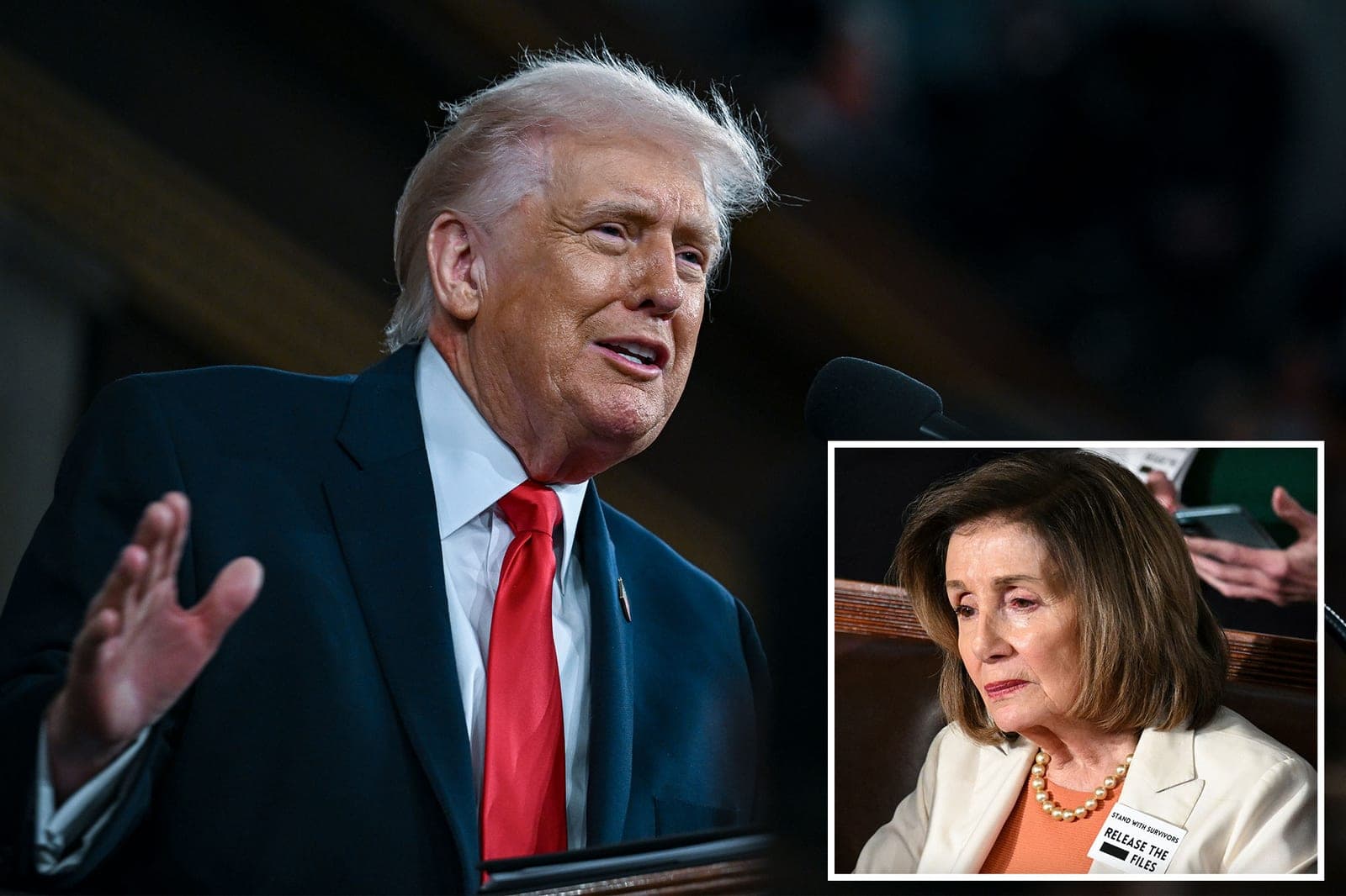 Trump calls out Nancy Pelosi over congressional stock trading ban during State of the Union