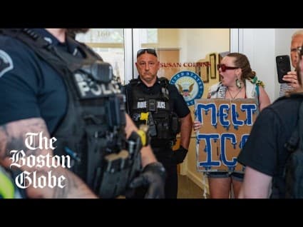 'Vote Her Out!' - Protesters Swarm Susan Collins' Biddeford Office