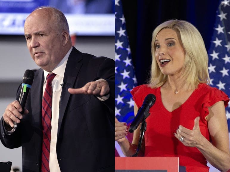 Jim Carlin urges supporters to not vote for his GOP U.S. Senate opponent Ashley Hinson