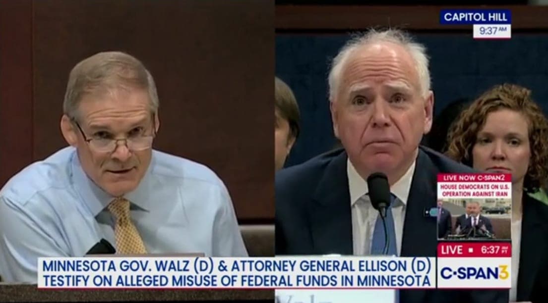 Jim Jordan Corners Tim Walz Over 'False' Claim About Restarting Payments To Fraud-Riddled Nonprofit
