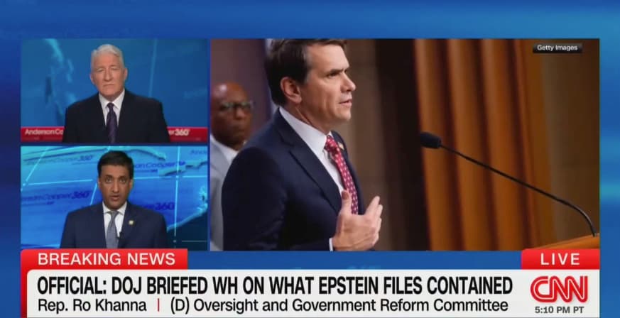 Ro Khanna: Congress Looking at 'Impeachment' of DOJ Brass
