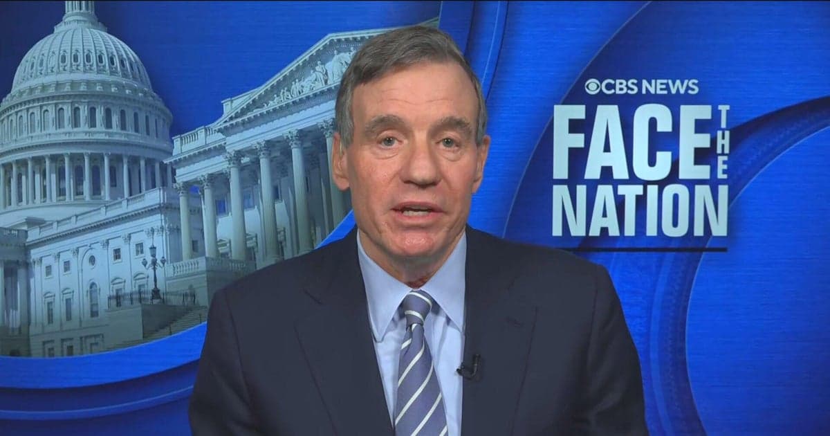 Warner says he'll "take a look" at Trump funding request for Iran war