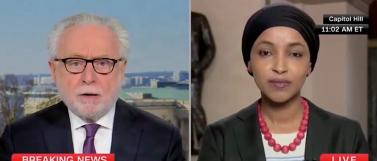 CNN's Wolf Blitzer Presses Ilhan Omar About Her Behavior During Trump's State Of The Union