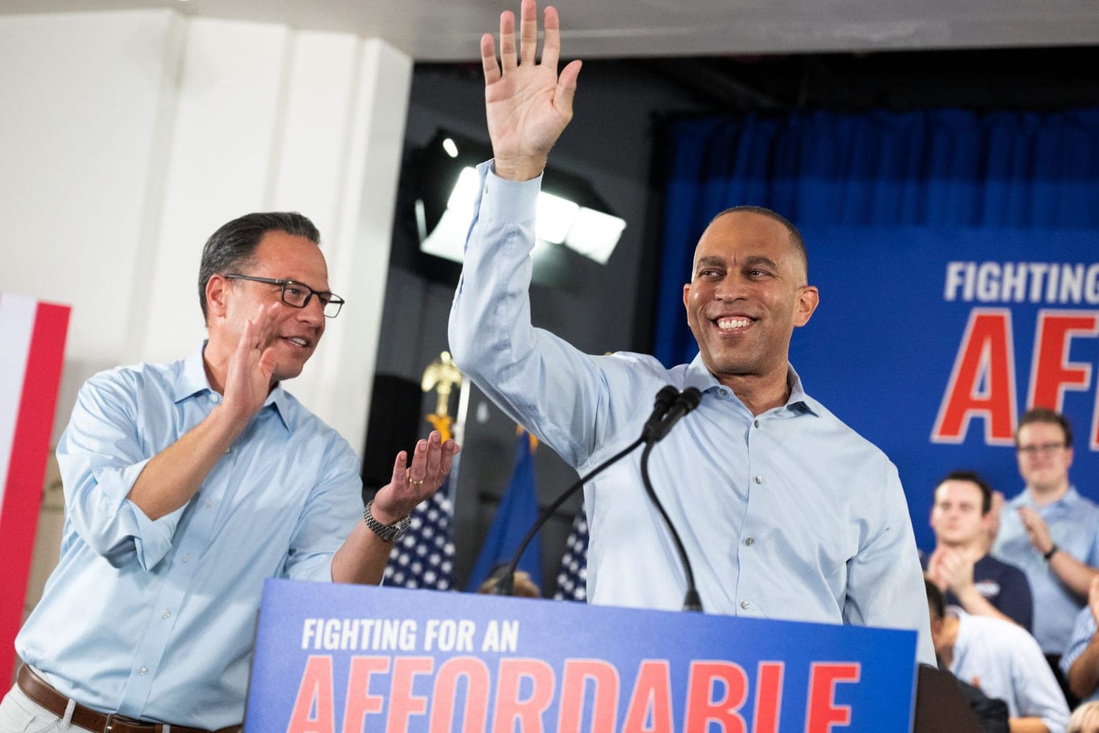 Democratic leader Hakeem Jeffries meets with Jared Kushner