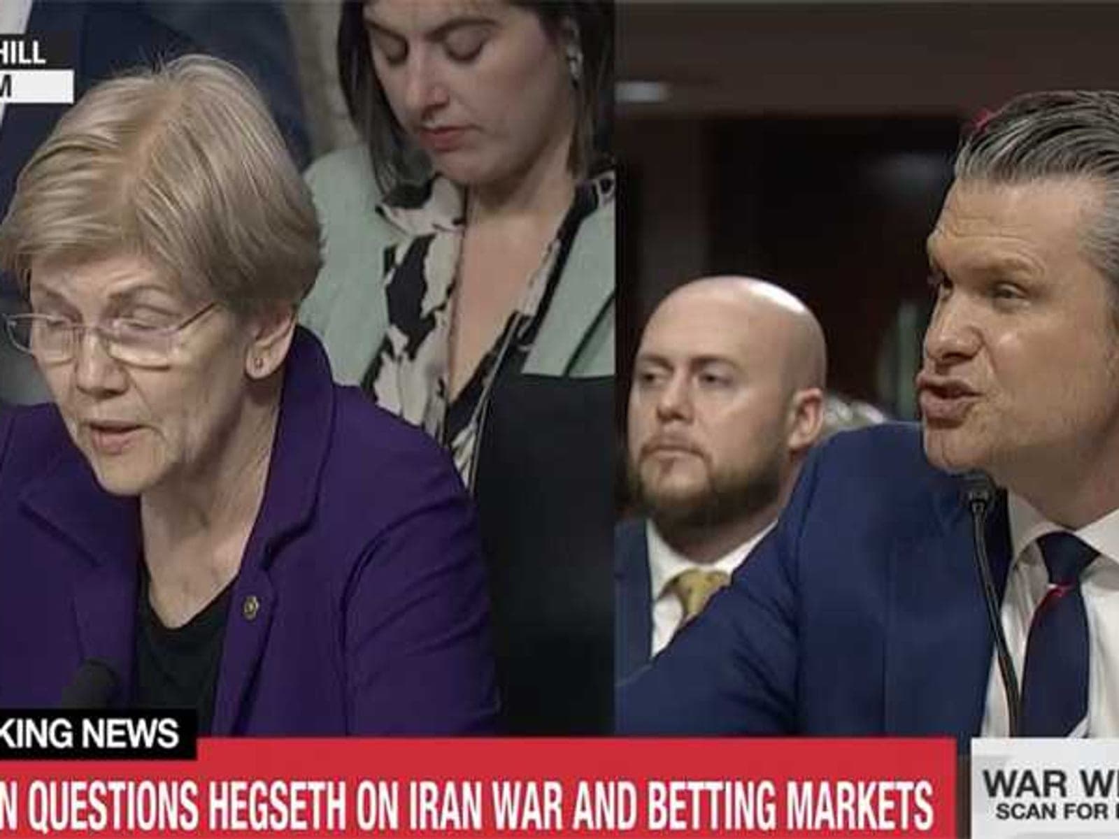 'That entire story is false!' Irate Pete Hegseth shouts down Elizabeth Warren