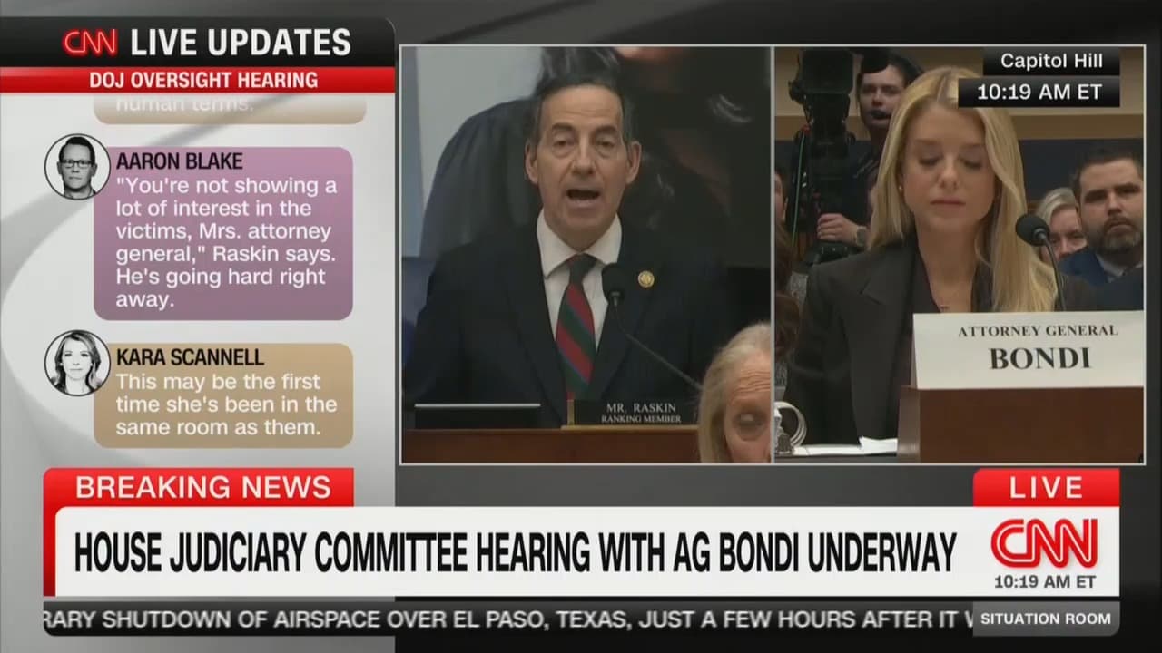 Jamie Raskin EXPLODES on Pam Bondi Over 'Epstein Cover-Up'