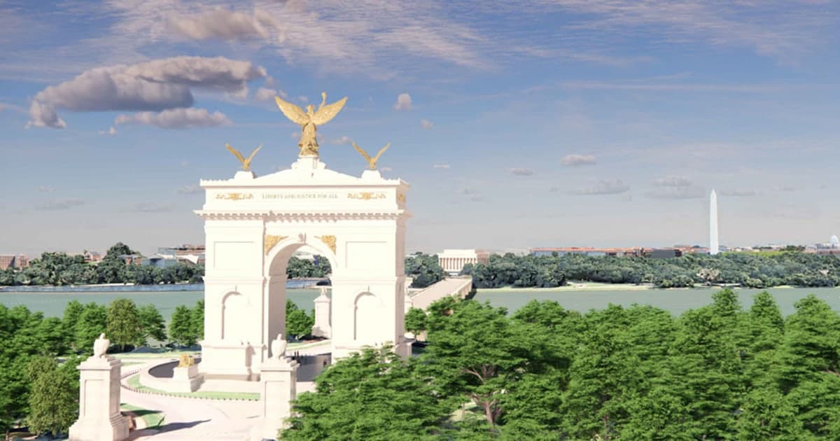 Trump arch renderings offer new details on the president's 250-foot project in Washington