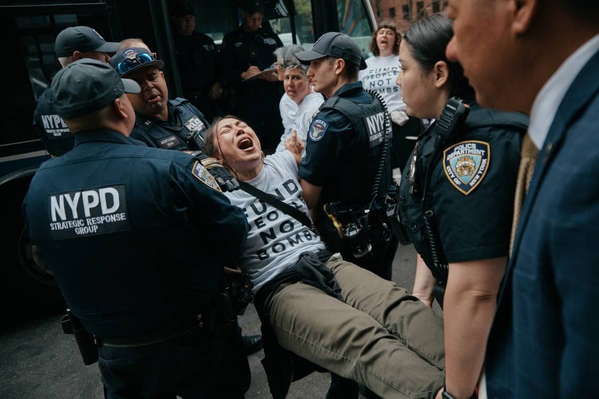 Dozens arrested as protesters demand Schumer and Gillibrand block sale of bombs to Israel