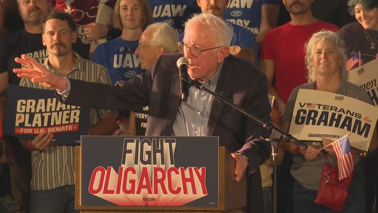 Sanders' 'Fighting Oligarchy Tour' brings endorsements for Jackson and Platner in Maine