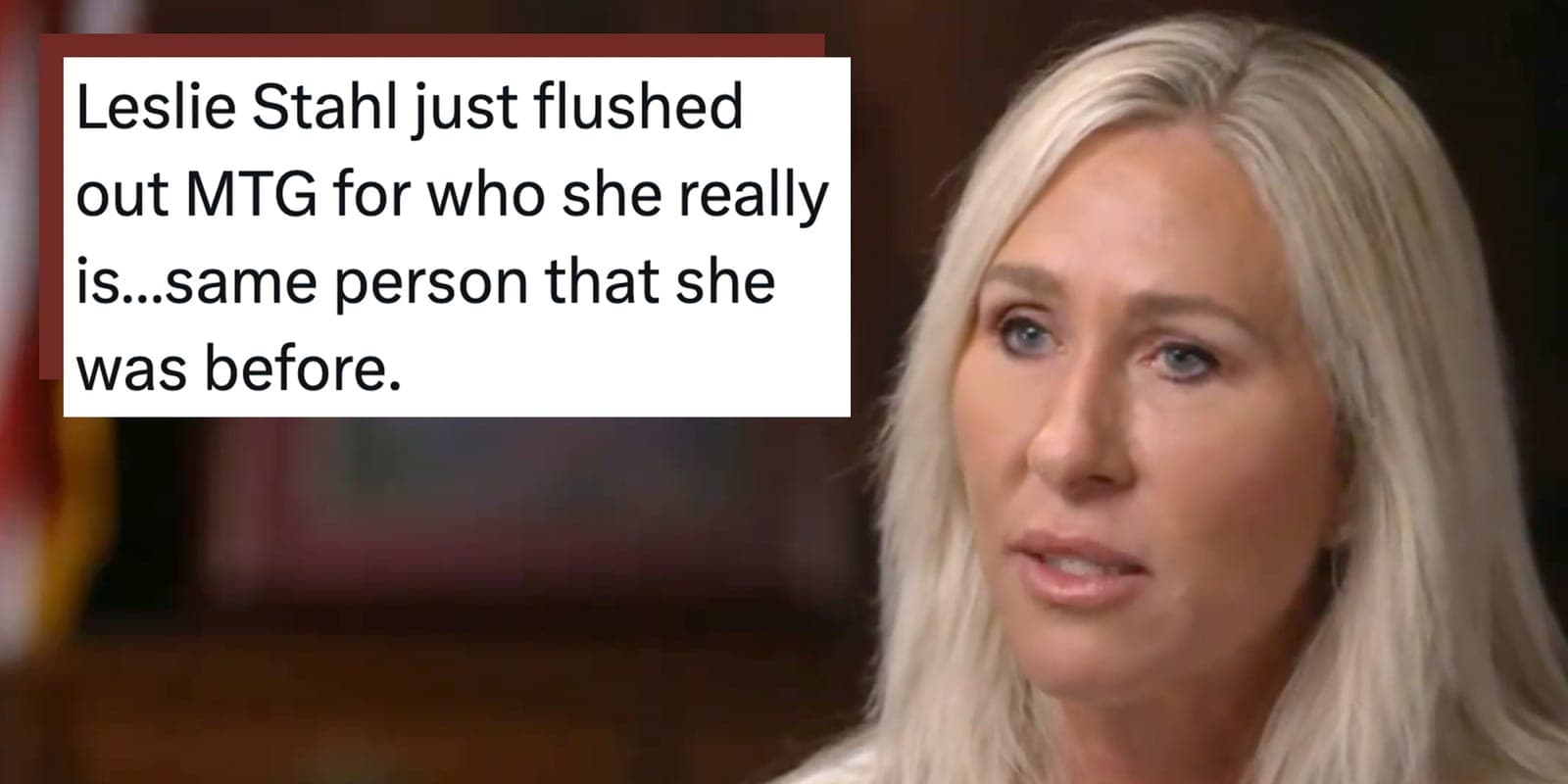 "This is perfect": Marjorie Taylor Greene's defensive "60 Minutes" interview has people saying she hasn't changed after all