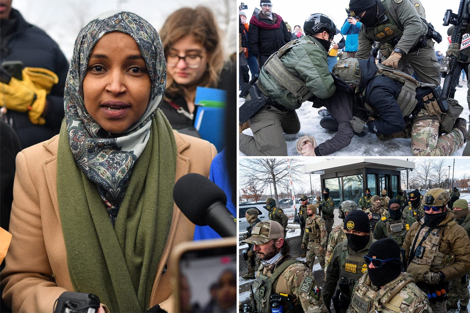 Ilhan Omar joins Minneapolis protesters after being kicked out ICE facility