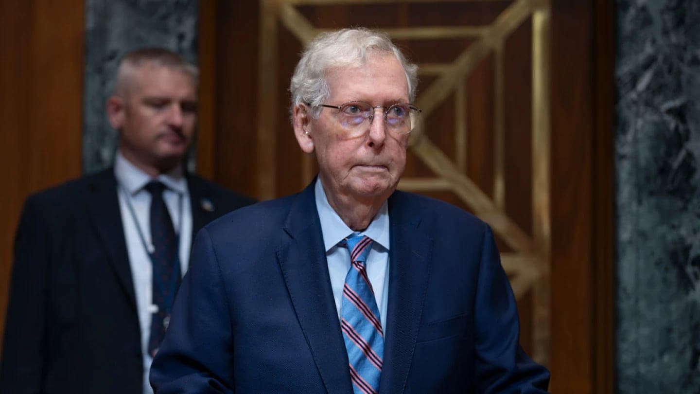 Sen. Mitch McConnell says fall led to hospitalization after weeks of silence