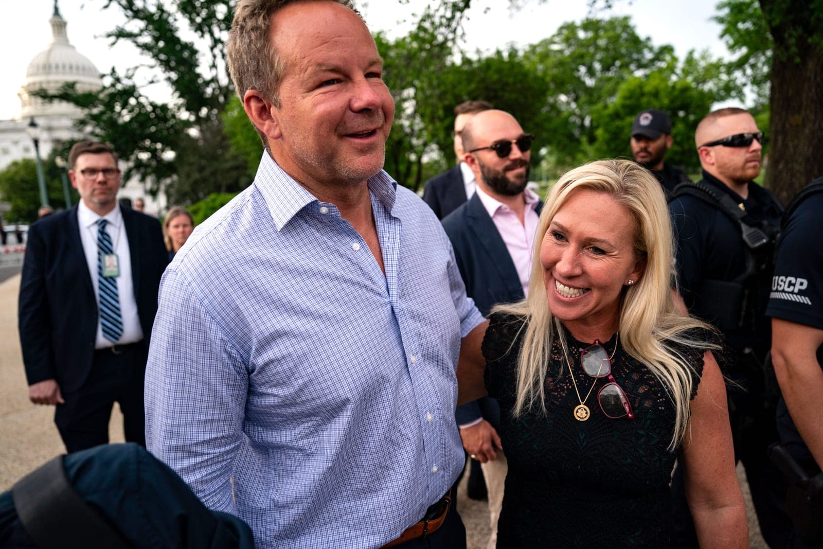Trump's favorite reporter faces a reckoning amid bitter rift between girlfriend Marjorie Taylor Greene and the president