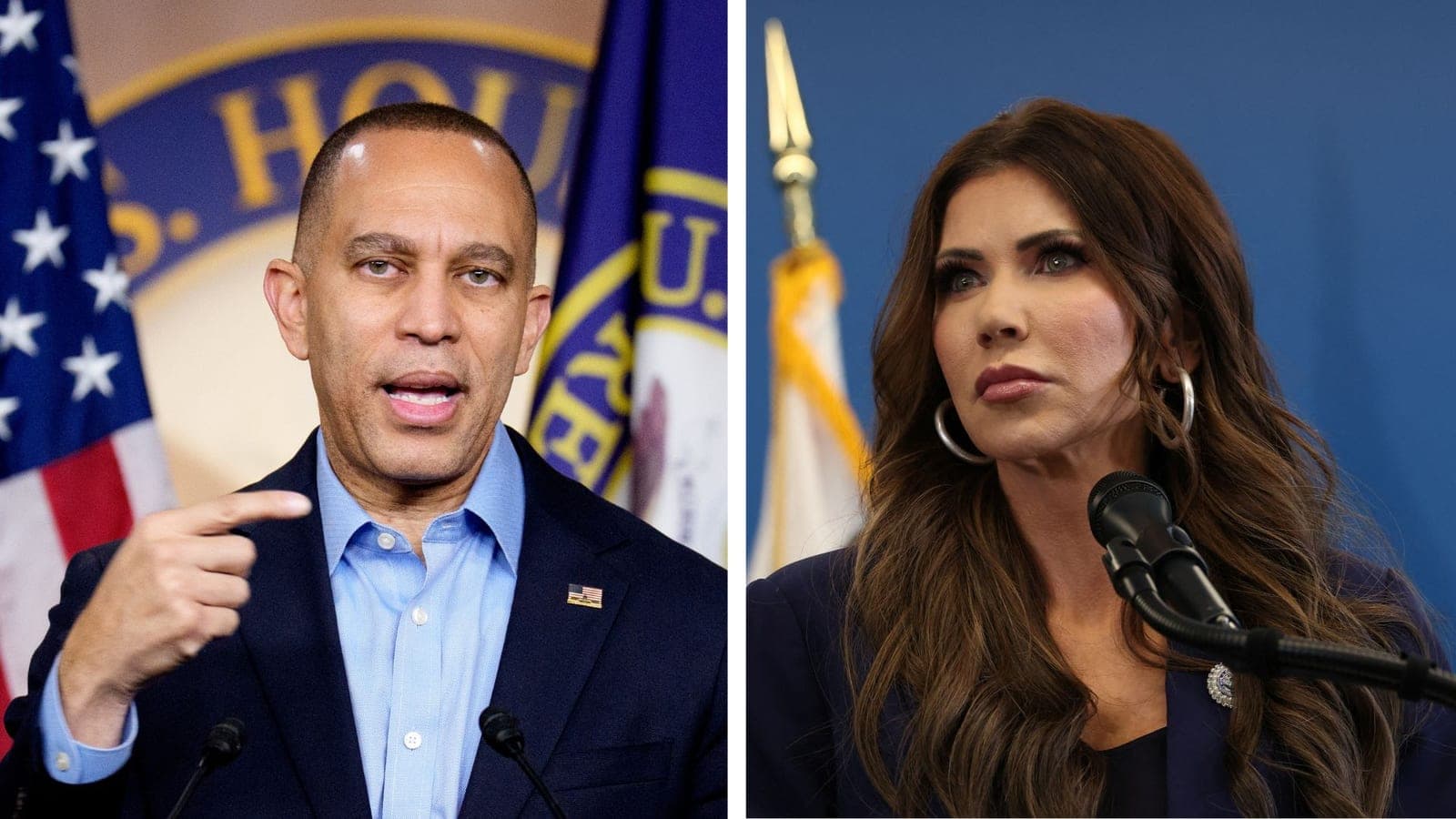 Hakeem Jeffries Backs Impeachment Push Against Kristi Noem