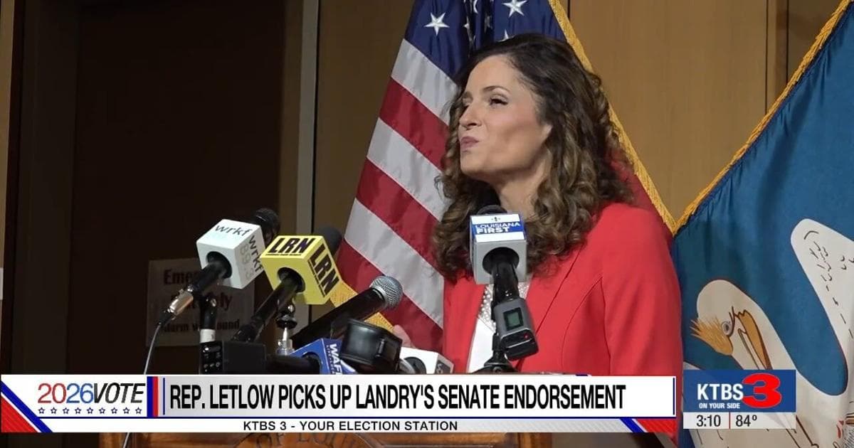 Letlow says Louisiana governor has endorsed her campaign for U.S. Senate seat