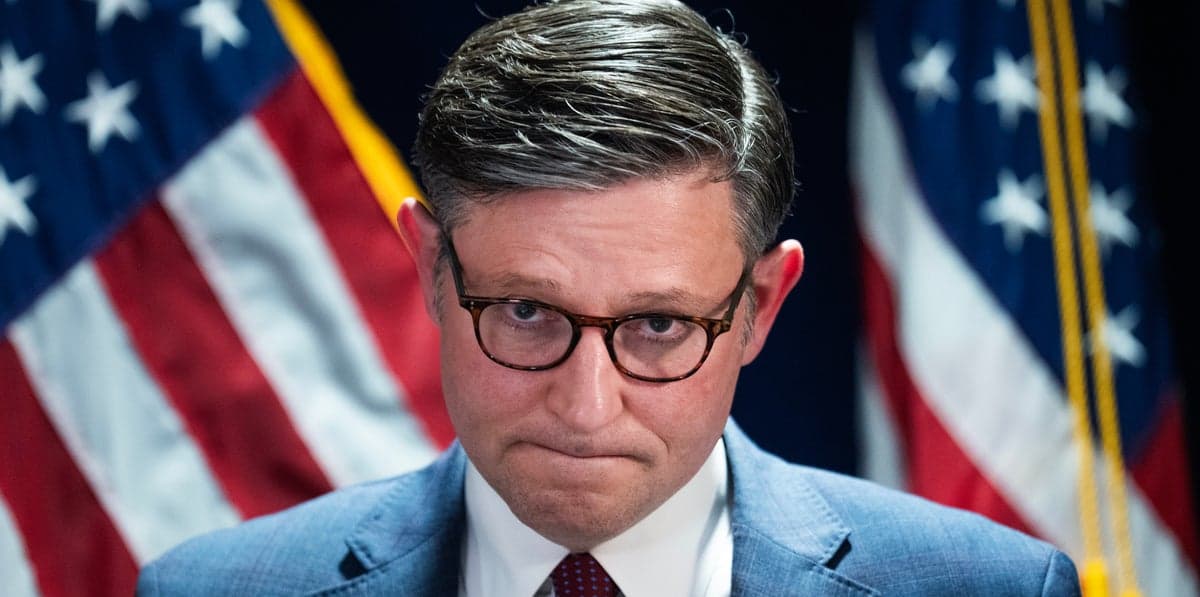 Mike Johnson Swerves Question About ICE Killing With His Favorite Excuse