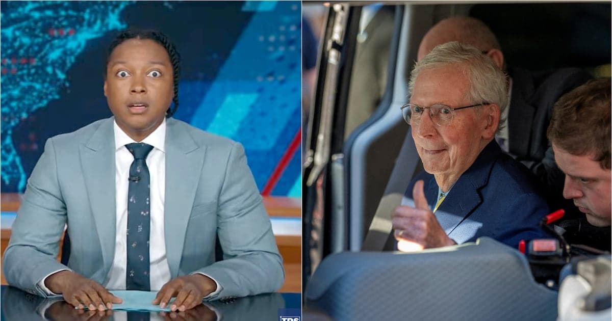 'Daily Show' Finds Huge Problem With Mitch McConnell's Thumbs Up