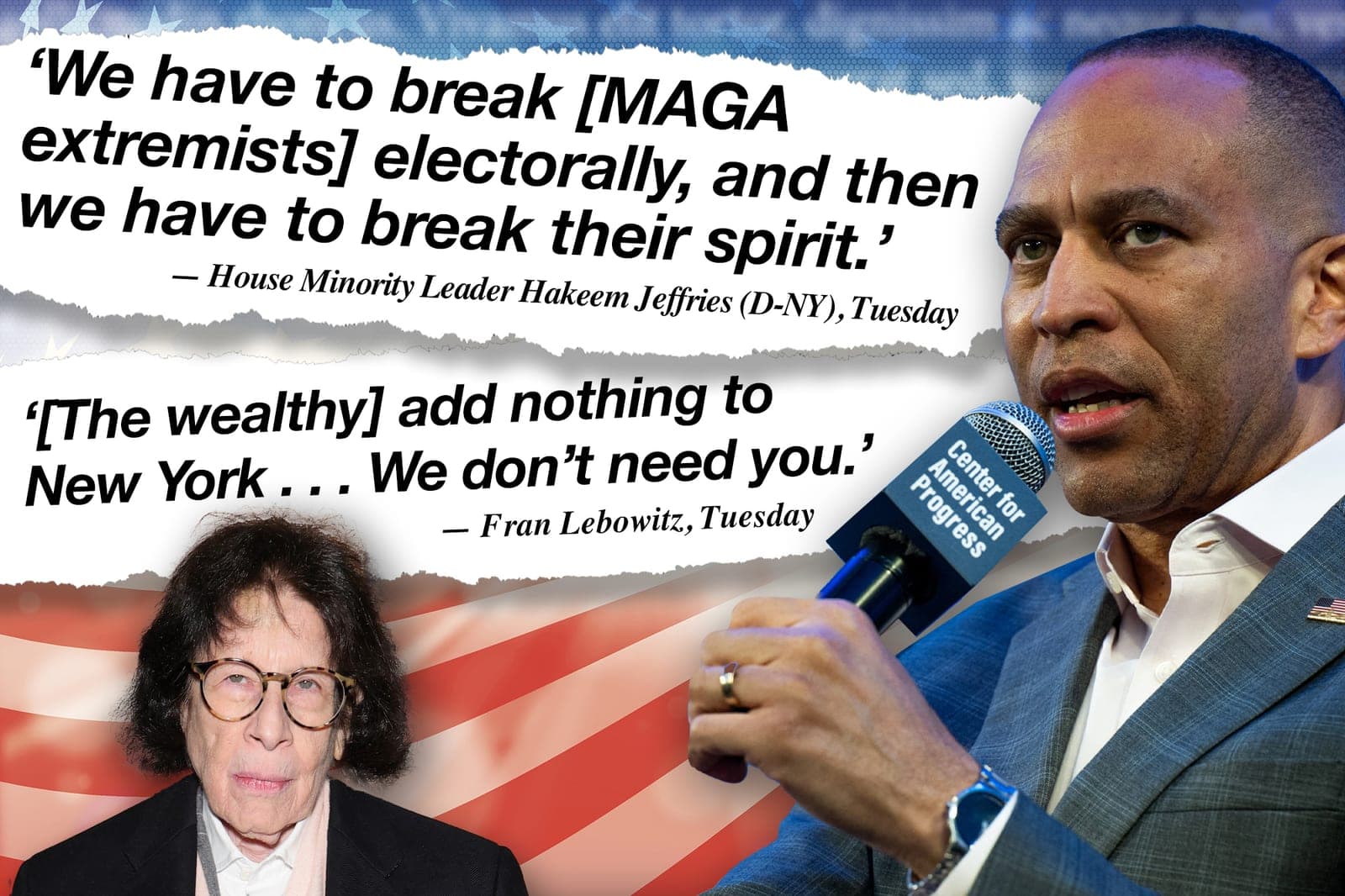 The week in whoppers: Hakeem Jeffries goes ballistic on MAGA, Fran Lebowitz reveals her ignorance and more