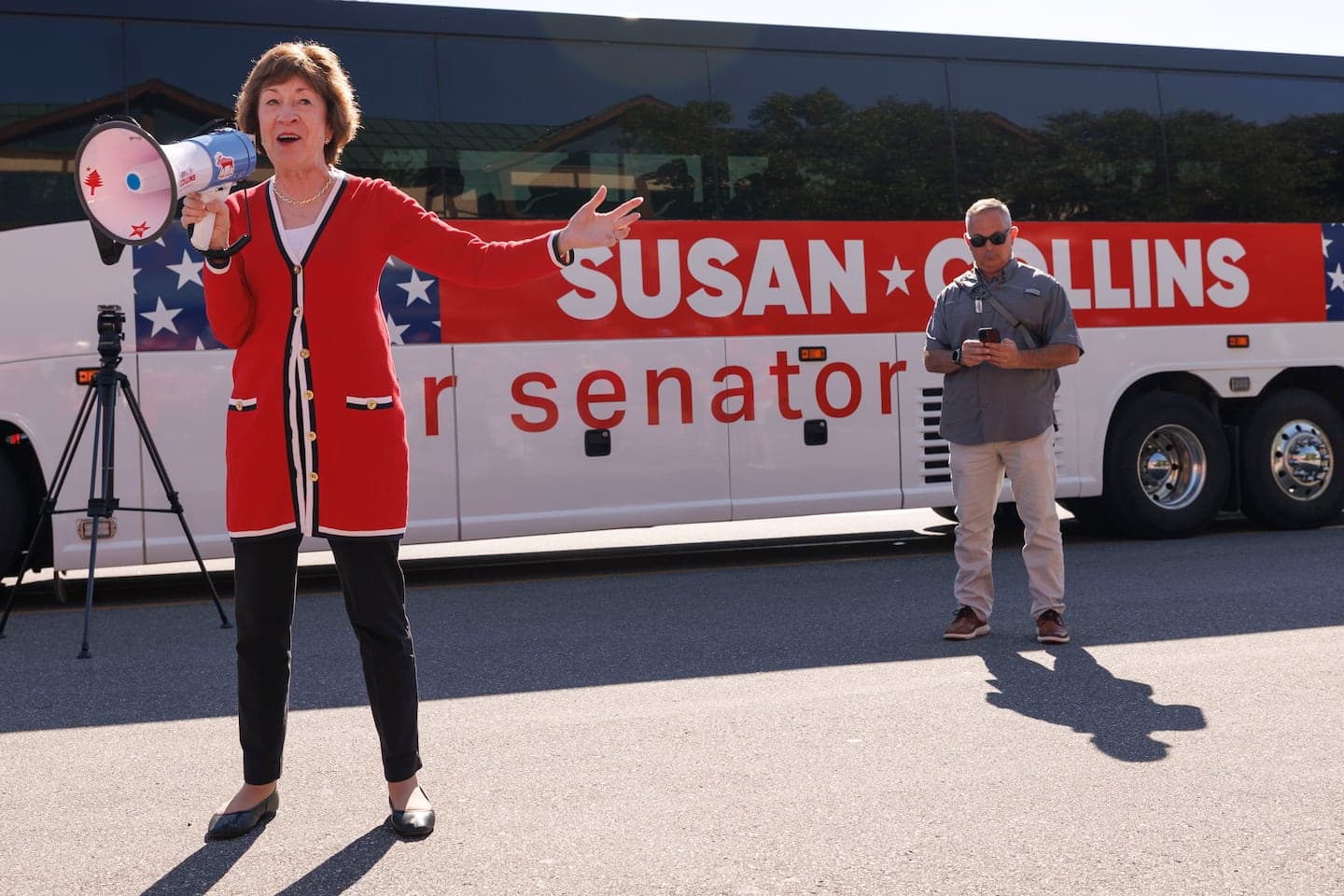 How Susan Collins and Jon Ossoff are turning a mundane part of their jobs into a reelection pitch