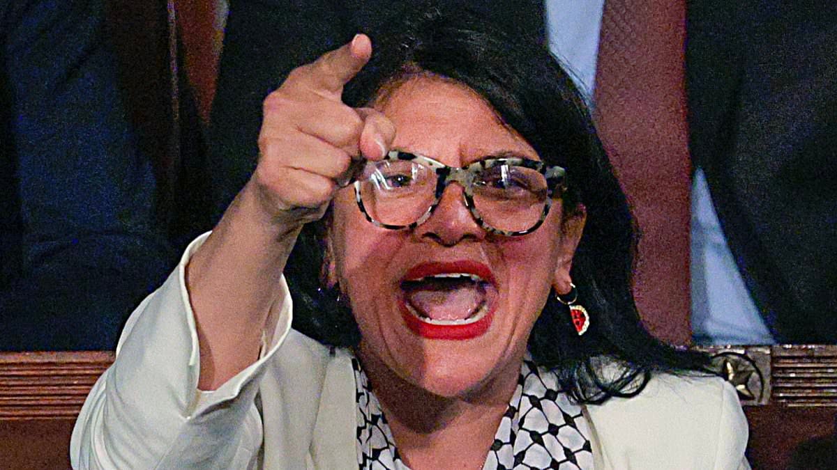REVEALED: Rashida Tlaib's racially-charged slur as Republicans drowned her out with U-S-A chant