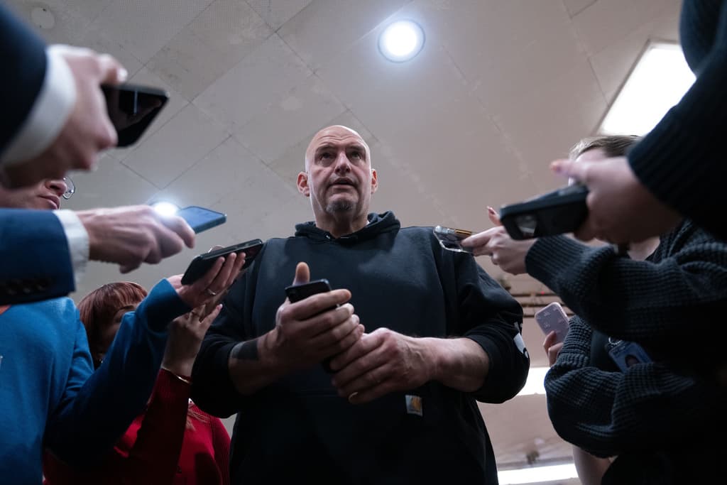 Fetterman compares Graham Platner's sexting scandal to Eric Swalwell