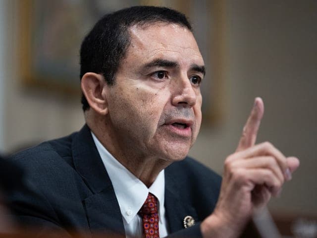 EXCLUSIVE — City Worker Using Public Works Truck Appears to Install Democrat Rep. Henry Cuellar's Campaign Sign