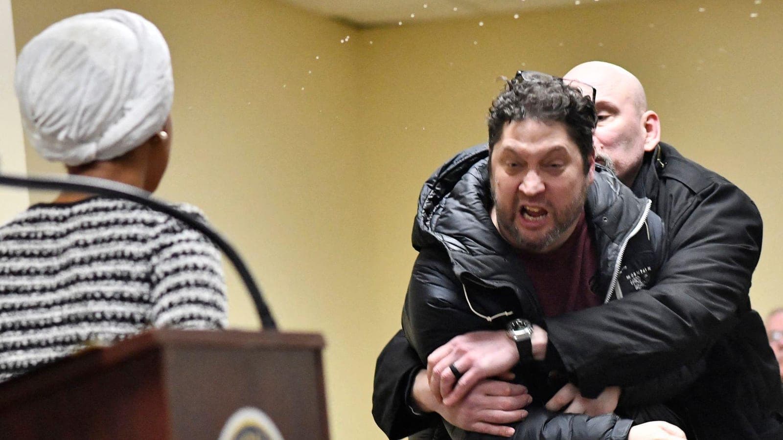 Minnesota congresswoman Ilhan Omar attacked with 'unknown liquid' during town hall