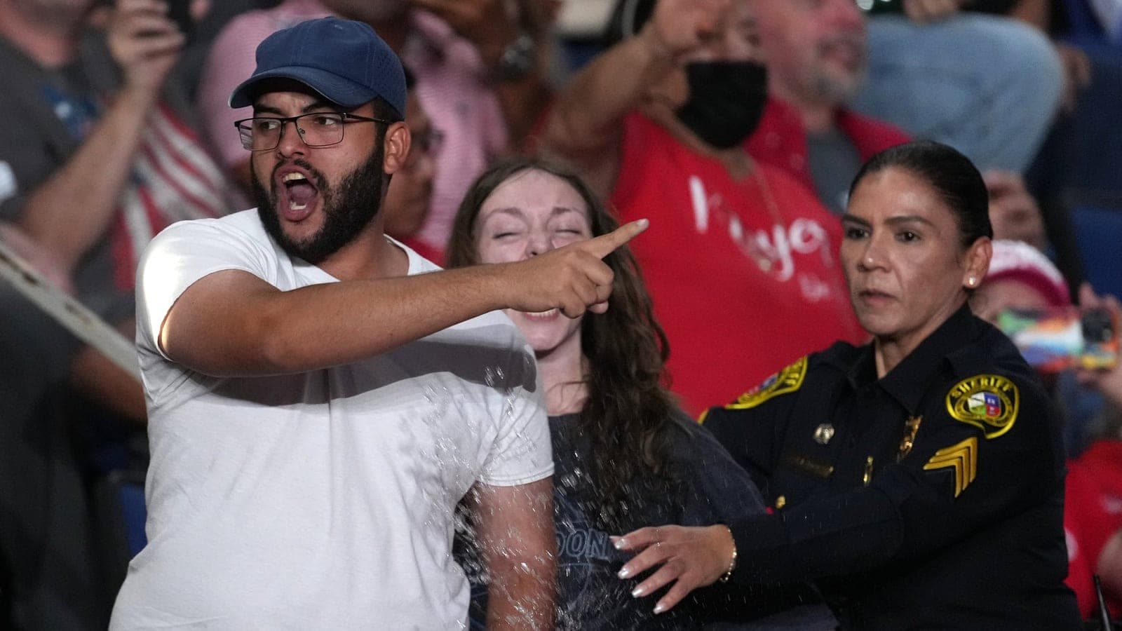 Trump Interrupted By Protesters As He Fights To Rally Texas Voters Behind Paxton In U.S. Senate Race
