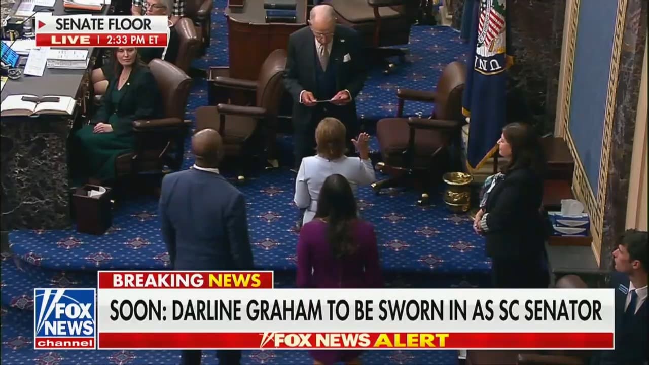 Darline Graham Sworn in to Finish Lindsey Graham's Term