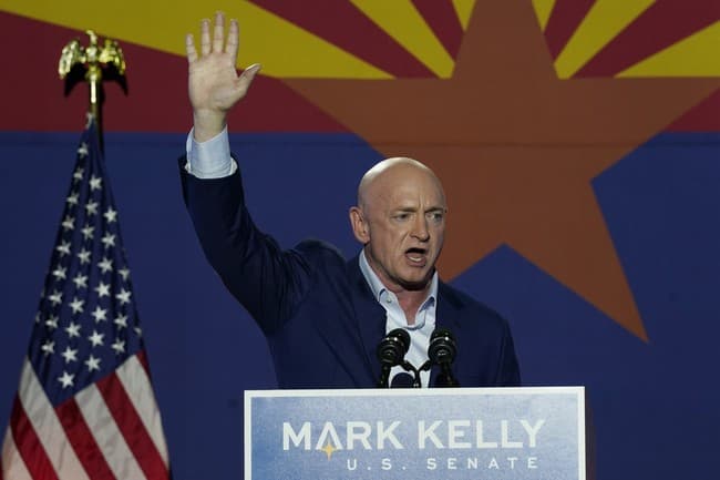 Seditious Mark Kelly Slams Trump as UnAmerican