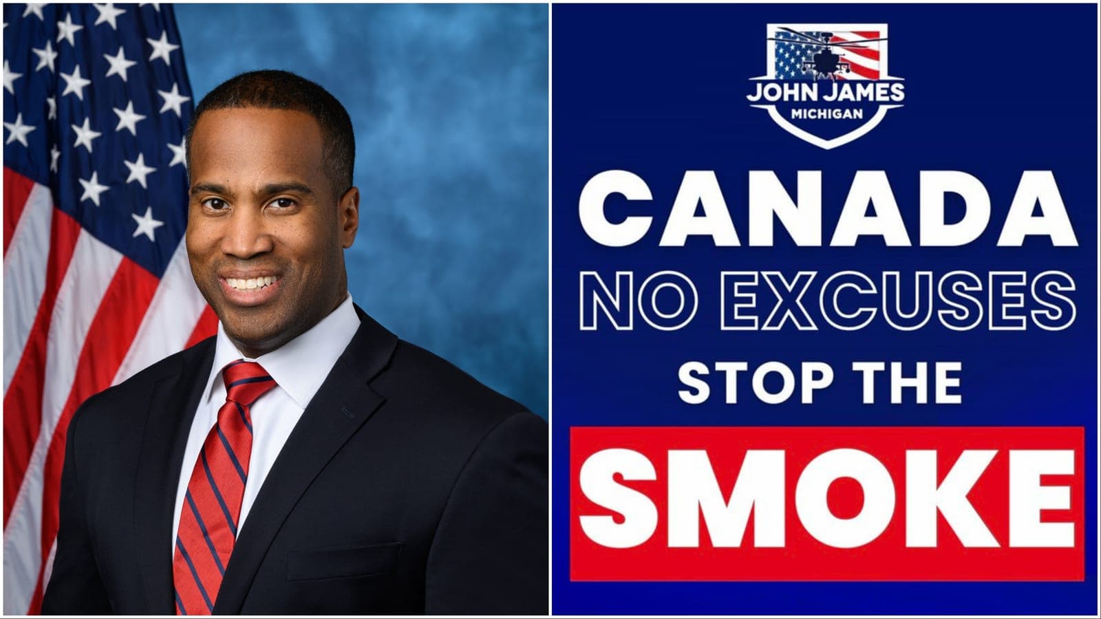 Trump Puppet From Michigan To Canada: 'Stop The Smoke' - Or Else