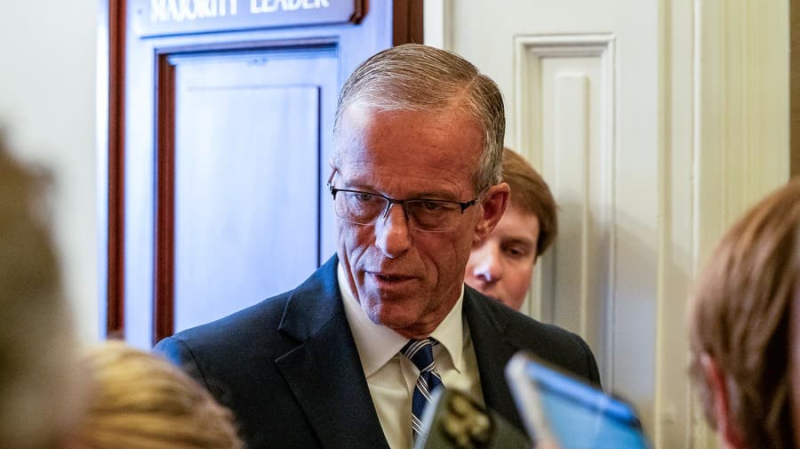 GOP senators rally behind Thune in response to Trump jabs at leader