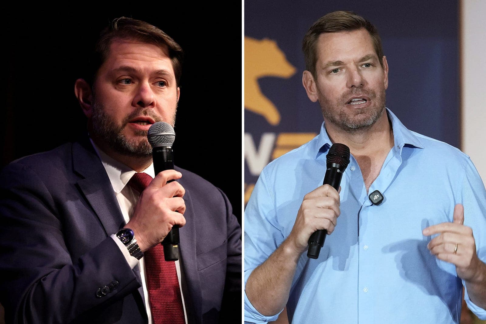 Sen. Ruben Gallego is under fire for sticking by Eric Swalwell