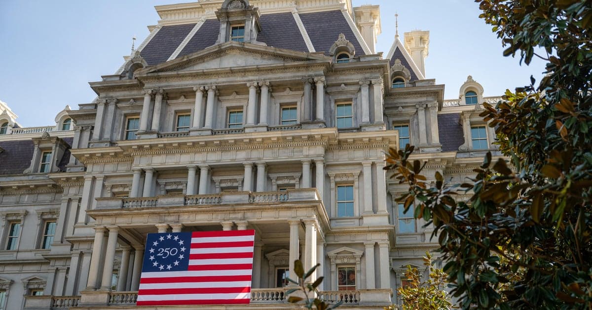 Trump proposes covering executive office building's stone facade with white paint