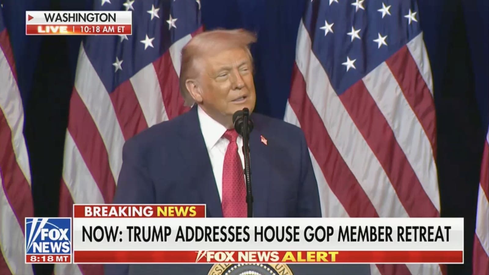 'There's a Sickness There': Trump Tells House Republicans 'There's Something Wrong' With Their Colleague Thomas Massie