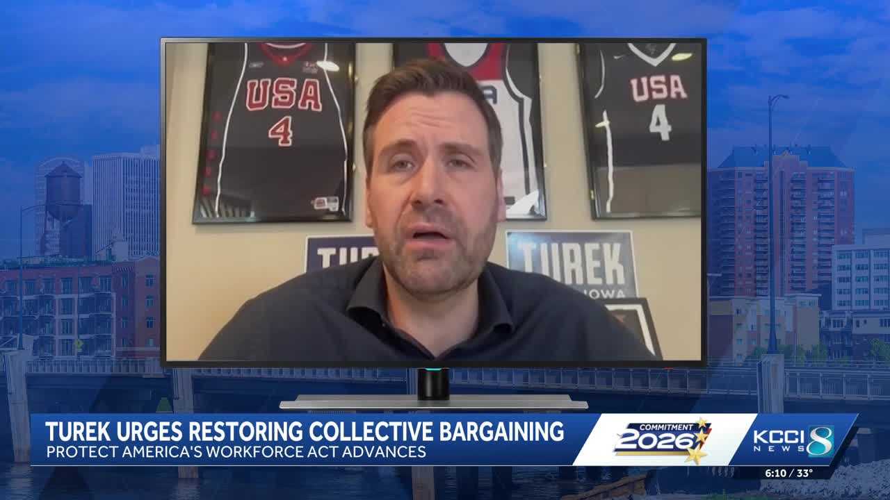 Iowa Senate candidate Josh Turek criticizes lawmakers over collective bargaining bill