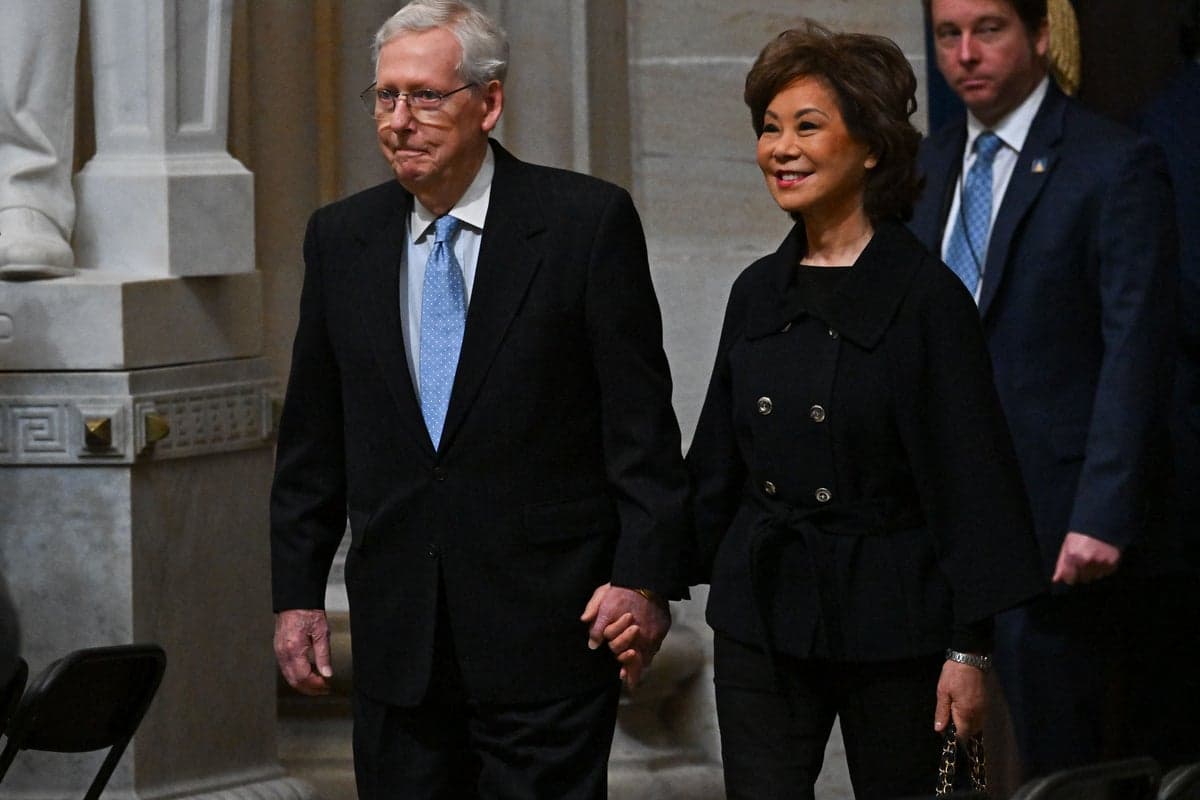Mitch McConnell's wife reveals stunning decision to stay on China trip after he was hospitalized: report