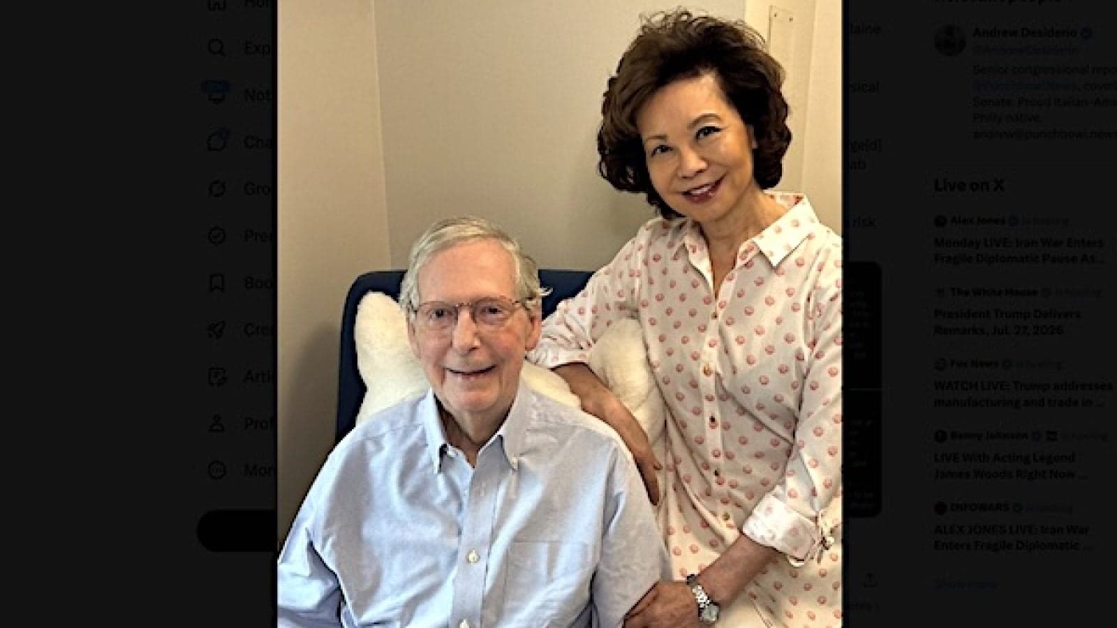 'Suspected Chinese spy': Probe demanded after Mitch McConnell's wife reportedly revealed to have CCP ties * WorldNetDaily * by Dylan Kresak, Daily Caller News Foundation