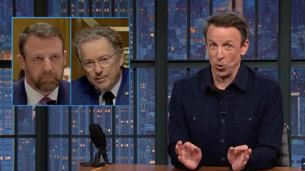 Seth Meyers Mocks Rand Paul and Markwayne Mullin's Argument About Dueling