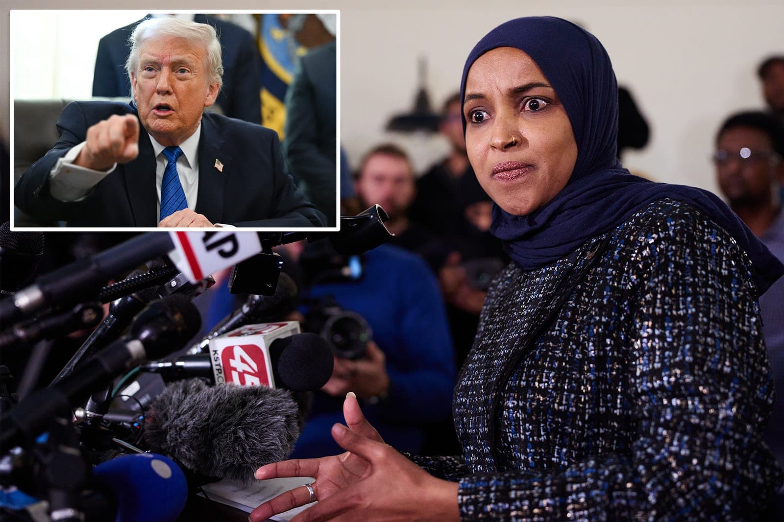 Trump calls for 'Scammer' Rep. Omar to be jailed or deported back to Somalia