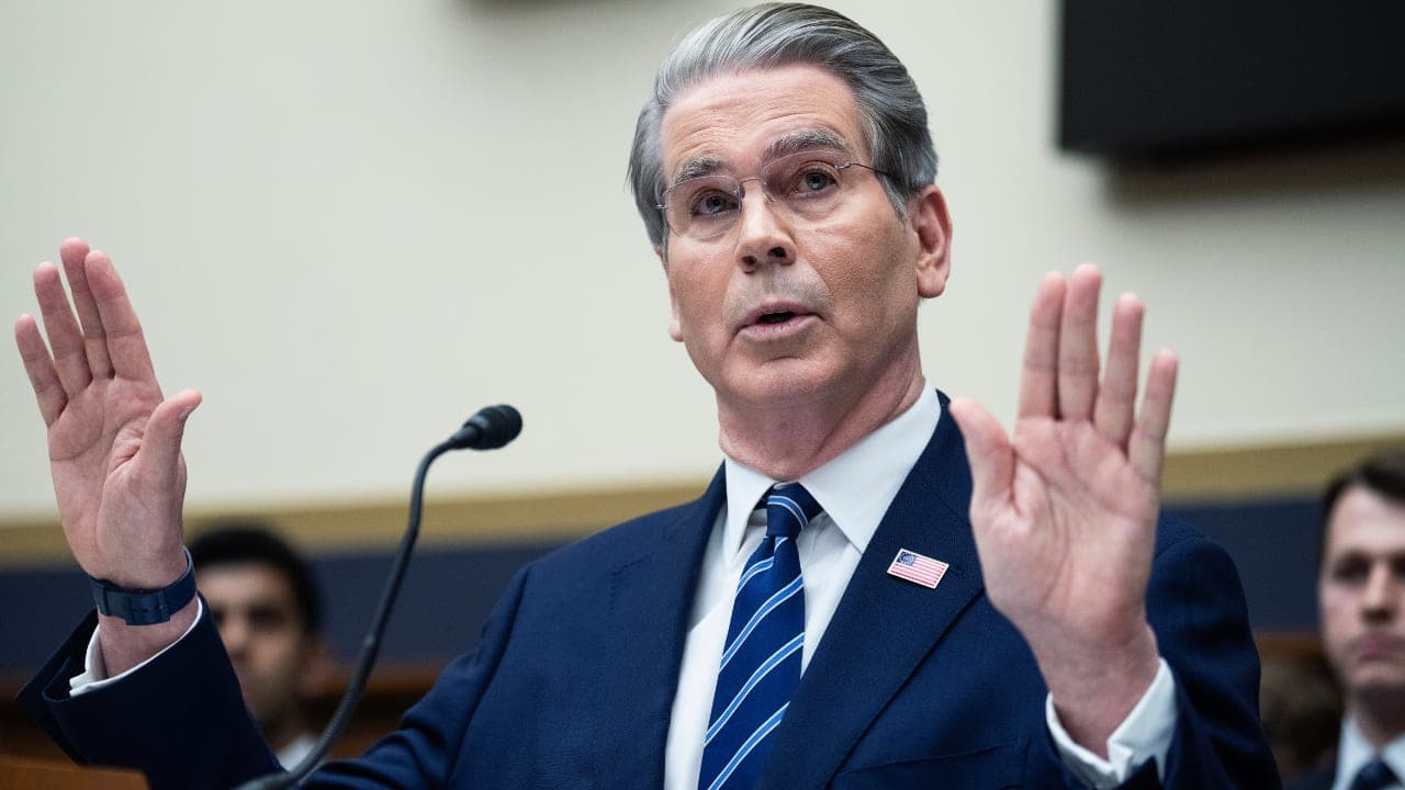 Rep Waters asks 'Can you shut him up?' during Treasury Bessent testimony