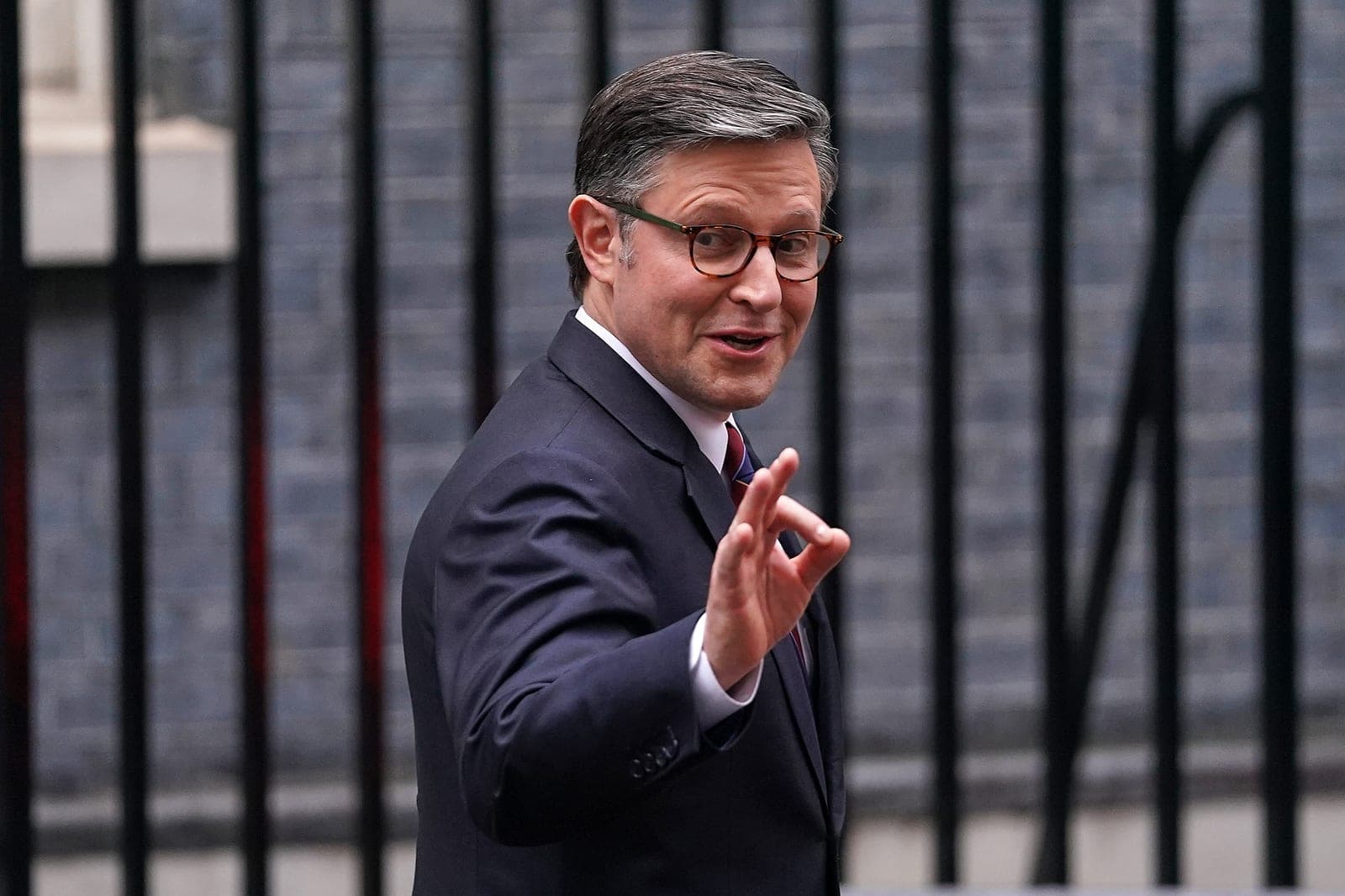 House Speaker Mike Johnson tells British Parliament he came to 'calm the waters'