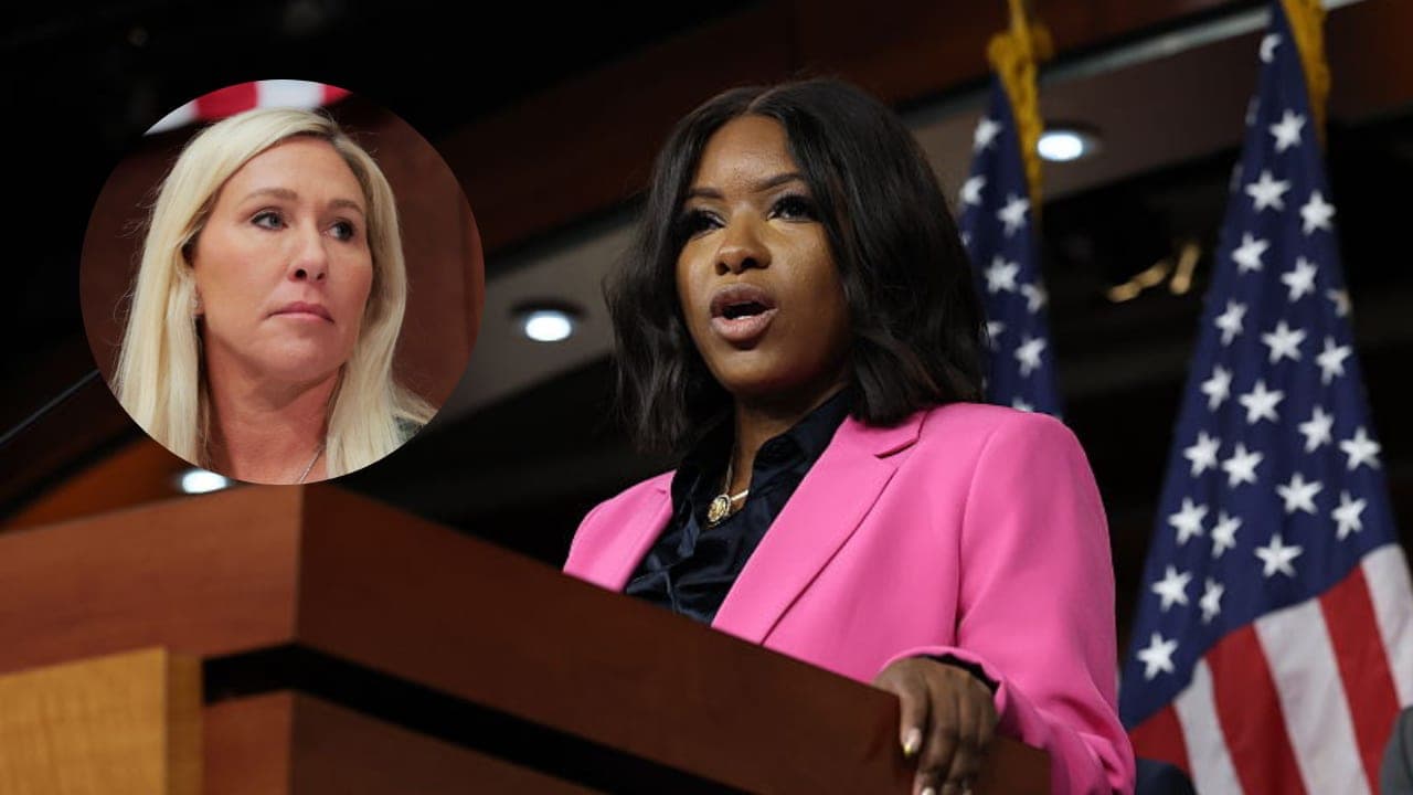 'Can't take the heat': Jasmine Crockett calls out Rep. Marjorie Taylor Greene's resignation after public spat with Trump