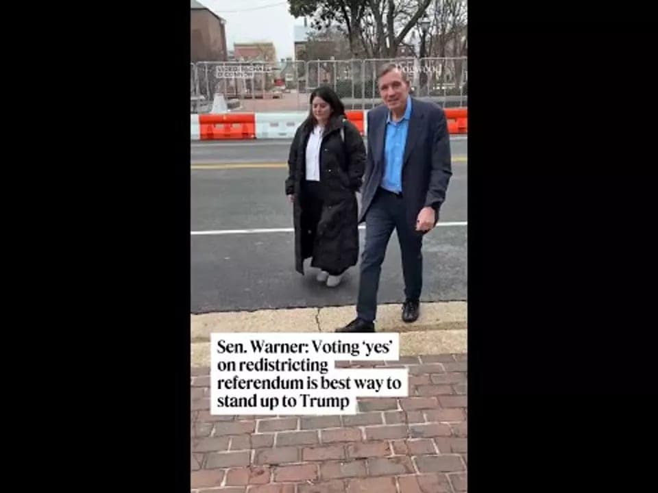 Sen. Warner: Voting ‘yes’ on redistricting referendum is best way to stand up to Trump