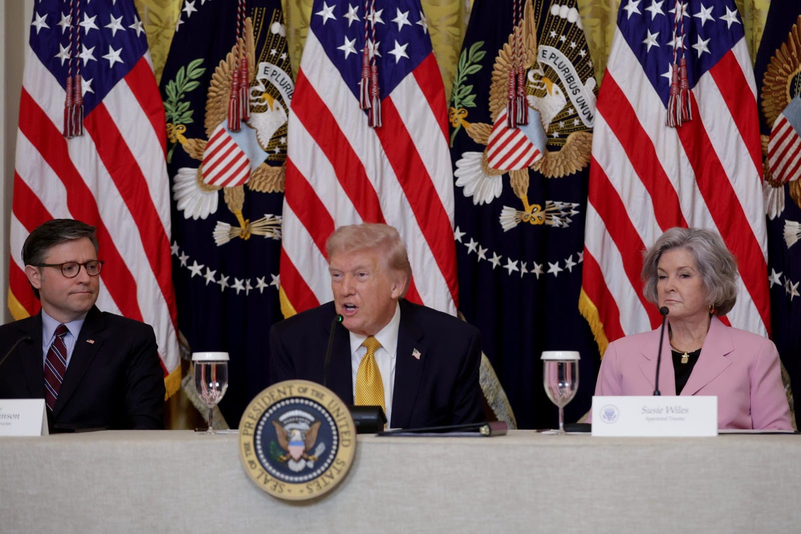 How Does Mike Johnson Really Feel About This Awkward Moment with the President?