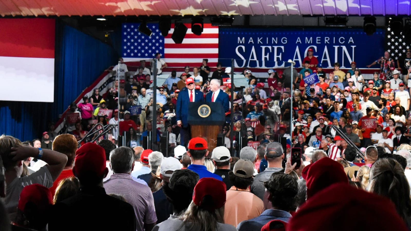 Trump 'kids' that he'll only send more FEMA funding to WNC if Whatley wins Senate race