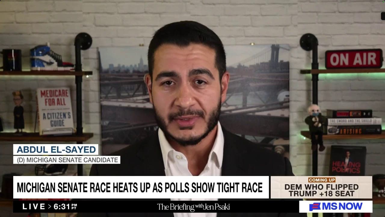 Abdul El-Sayed: Mike Rogers Afraid Of 'Pissing Off Daddy Trump'