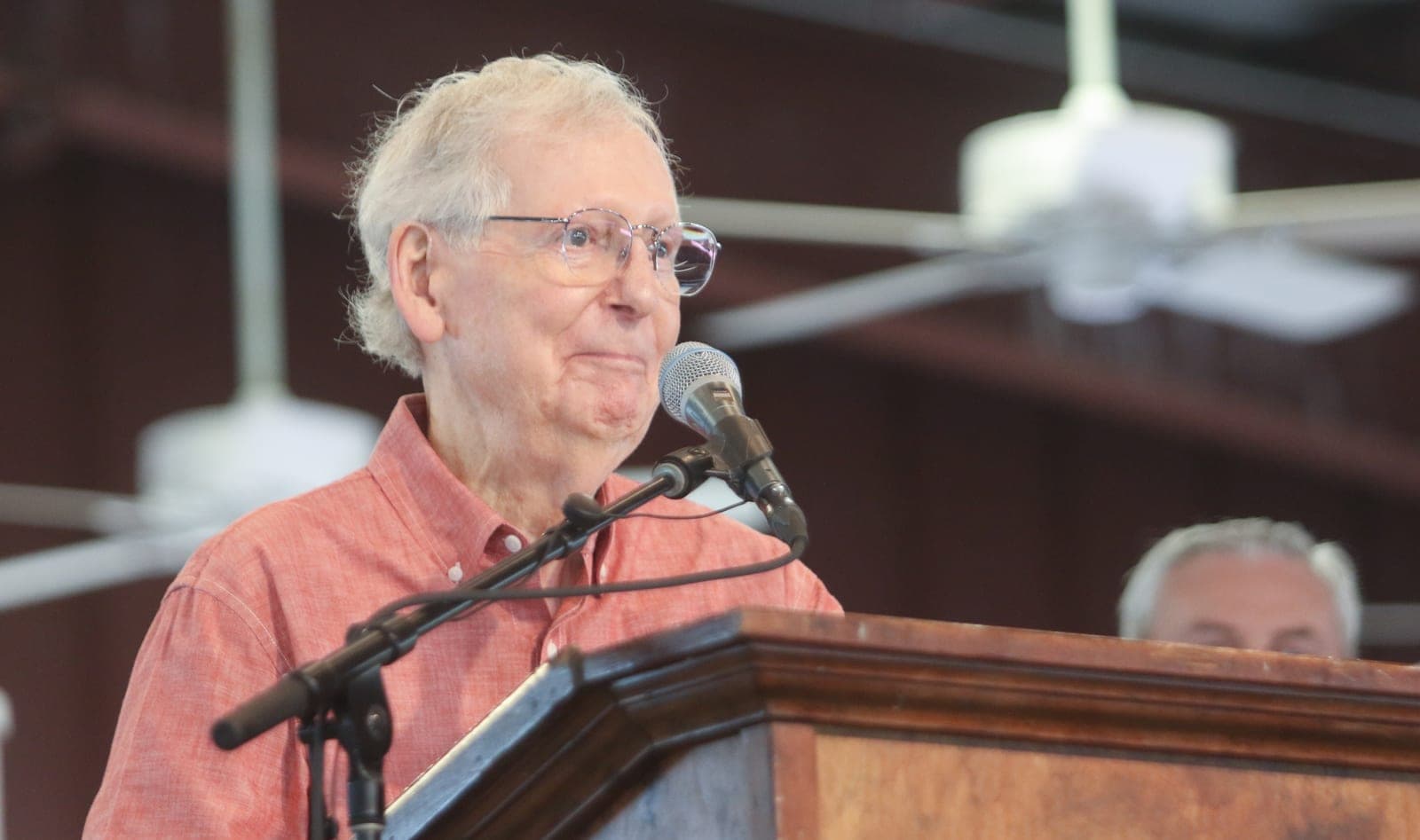 McConnell says he is discharged from rehab center to recover at home
