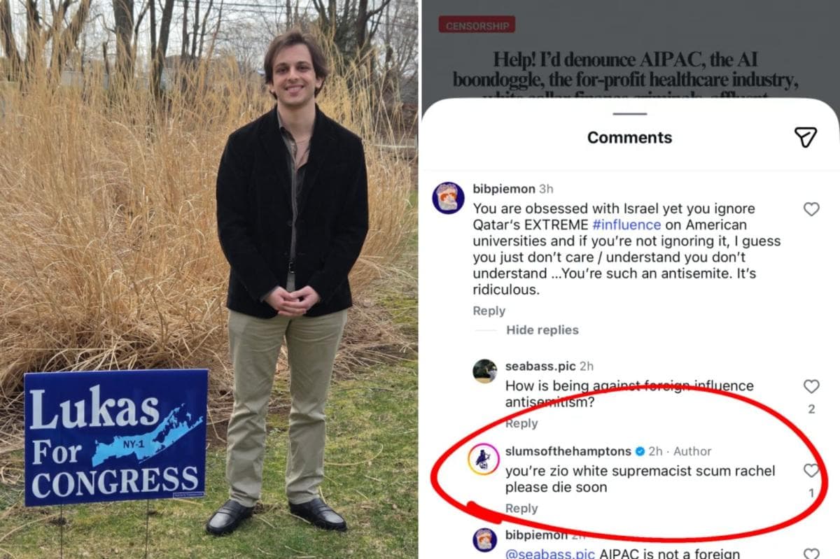 Congressional candidate Lukas Ventouras caught liking anti-Jewish posts